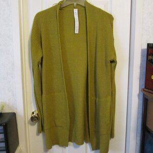 Lululemon Cashlu Women's Cardigan Size XS/S Open Front in Auric Gold